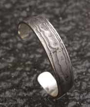 Damast stalen armband met zilver1.jpg